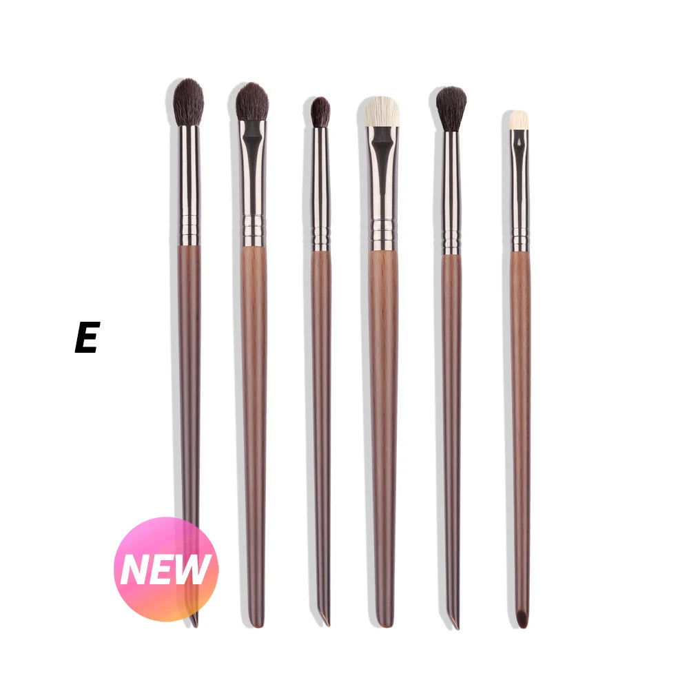 2/6-Piece Eyeshadow Brush Set – Goat Hair Tapered & Blending Tools
