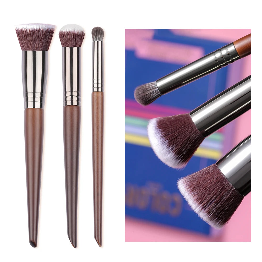 Soft Makeup Brush Set – For Foundation, Powder & Concealer