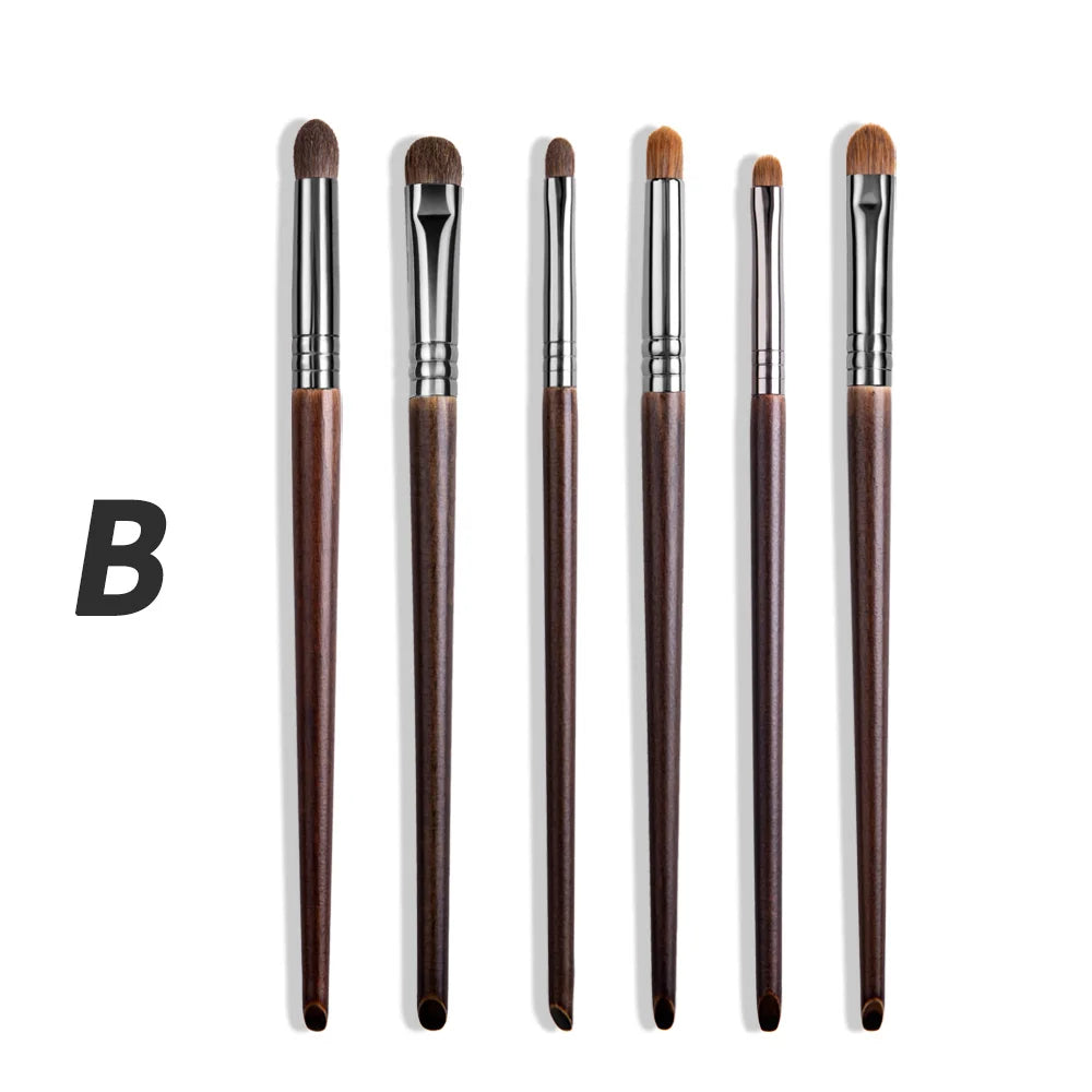 2/6-Piece Eyeshadow Brush Set – Goat Hair Tapered & Blending Tools