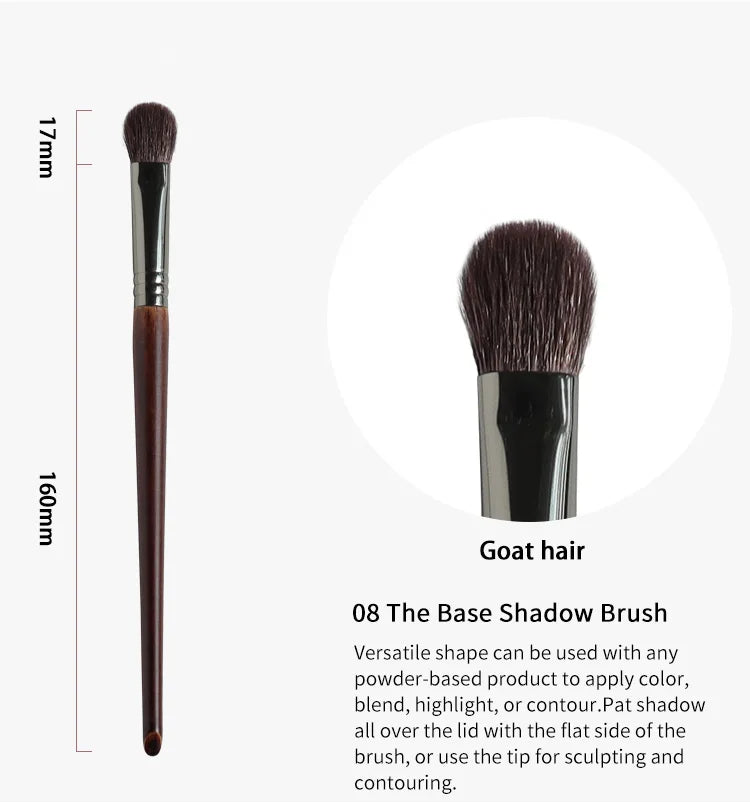 Large Precision Highlight Brush – Goat Hair Shadow & Base Tool (1pc)