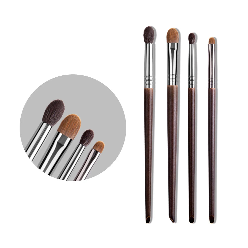 Eyeshadow Brush Set – Goat Hair Blending & Crease Brushes with Unicorn Handle