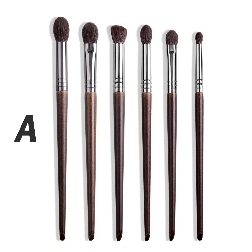 2/6-Piece Eyeshadow Brush Set – Goat Hair Tapered & Blending Tools