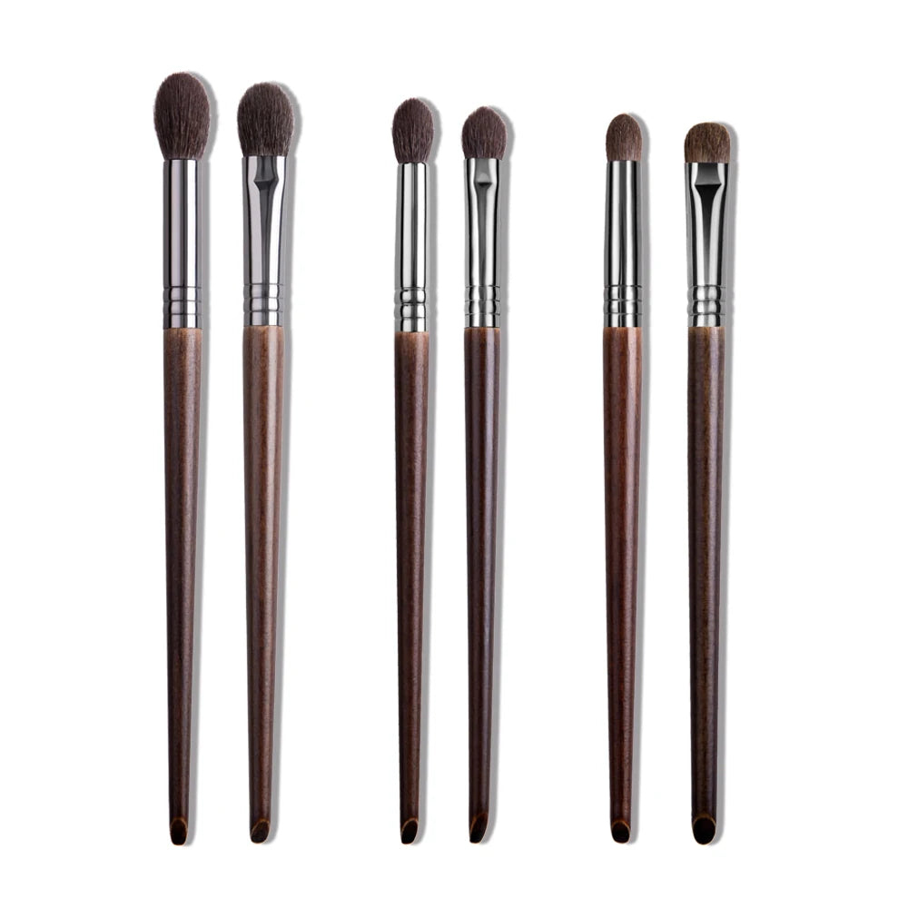 Professional Goat Hair Makeup Brush Set – Tapered, Smudge & Shader Brushes