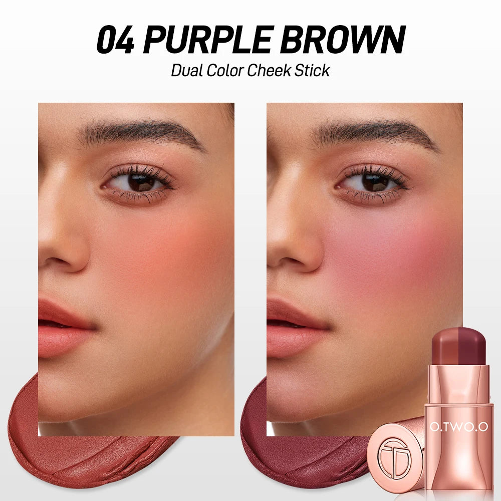 O.TWO.O 3-in-1 Blush Stick – Lip, Cheek & Eye Tint, Creamy & Long-Wear