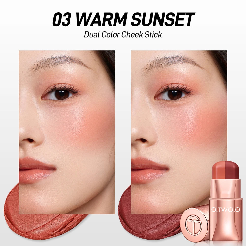 O.TWO.O 3-in-1 Blush Stick – Lip, Cheek & Eye Tint, Creamy & Long-Wear