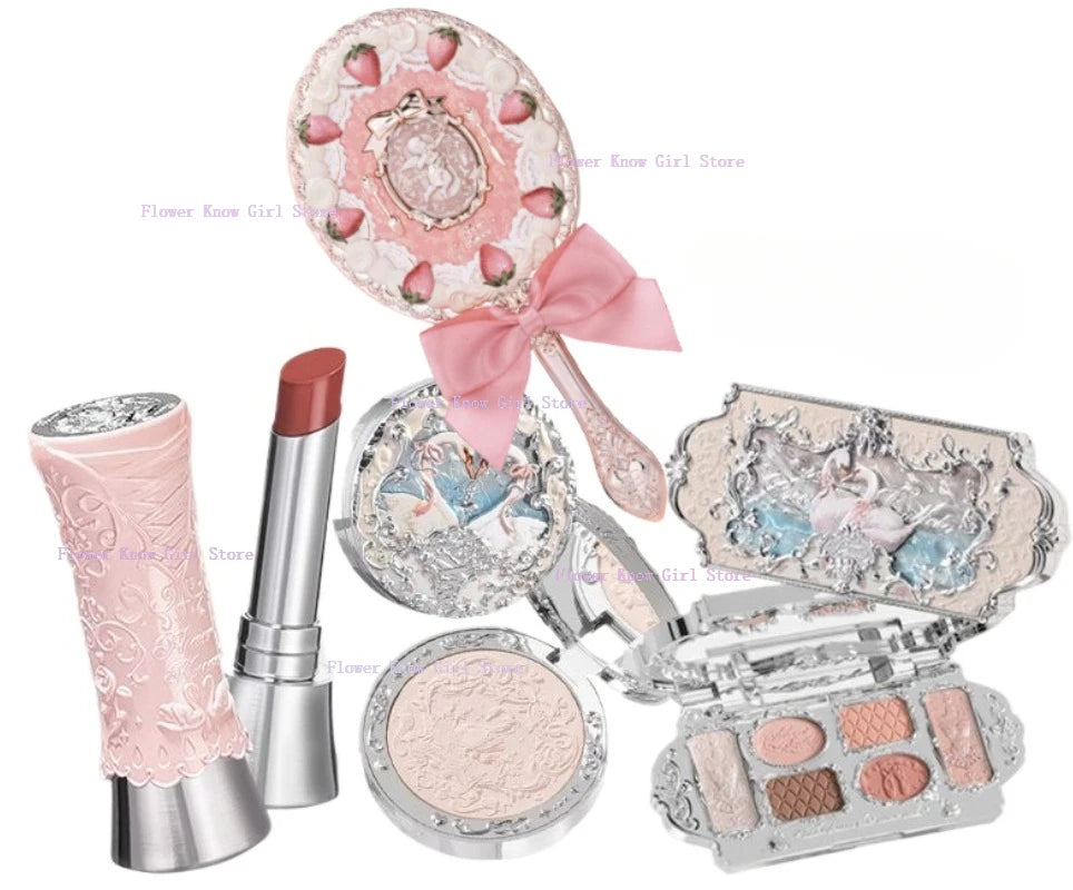 Flower Knows Swan Ballet Makeup Gift Set – Lipstick, Blush, Eyeshadow & Mirror