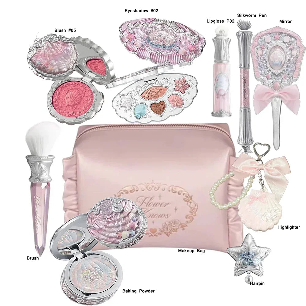 Flower Knows Shell's Jewel All-in-One Makeup Kit – Eye, Lip & Face Essentials