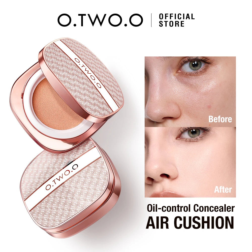 O.TWO.O Air Cushion BB Cream – Matte, Waterproof, Oil-Control with Puff