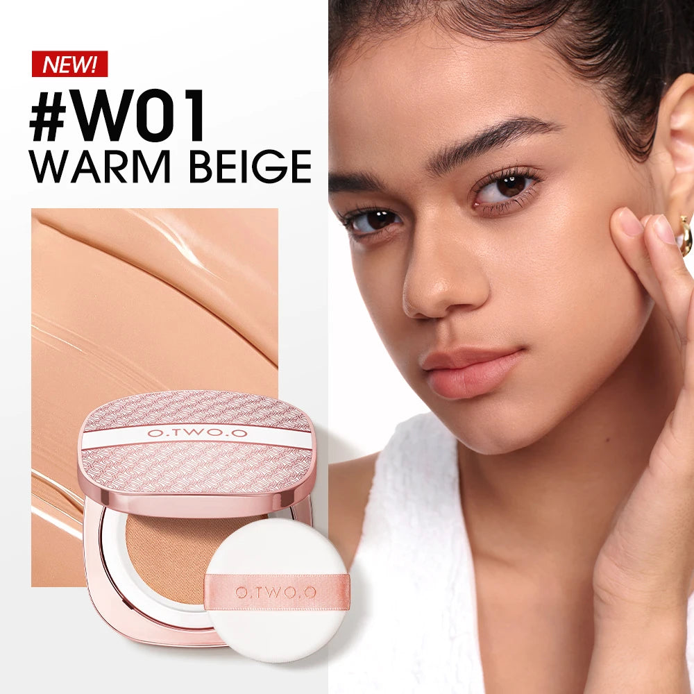 O.TWO.O Air Cushion BB Cream – Matte, Waterproof, Oil-Control with Puff