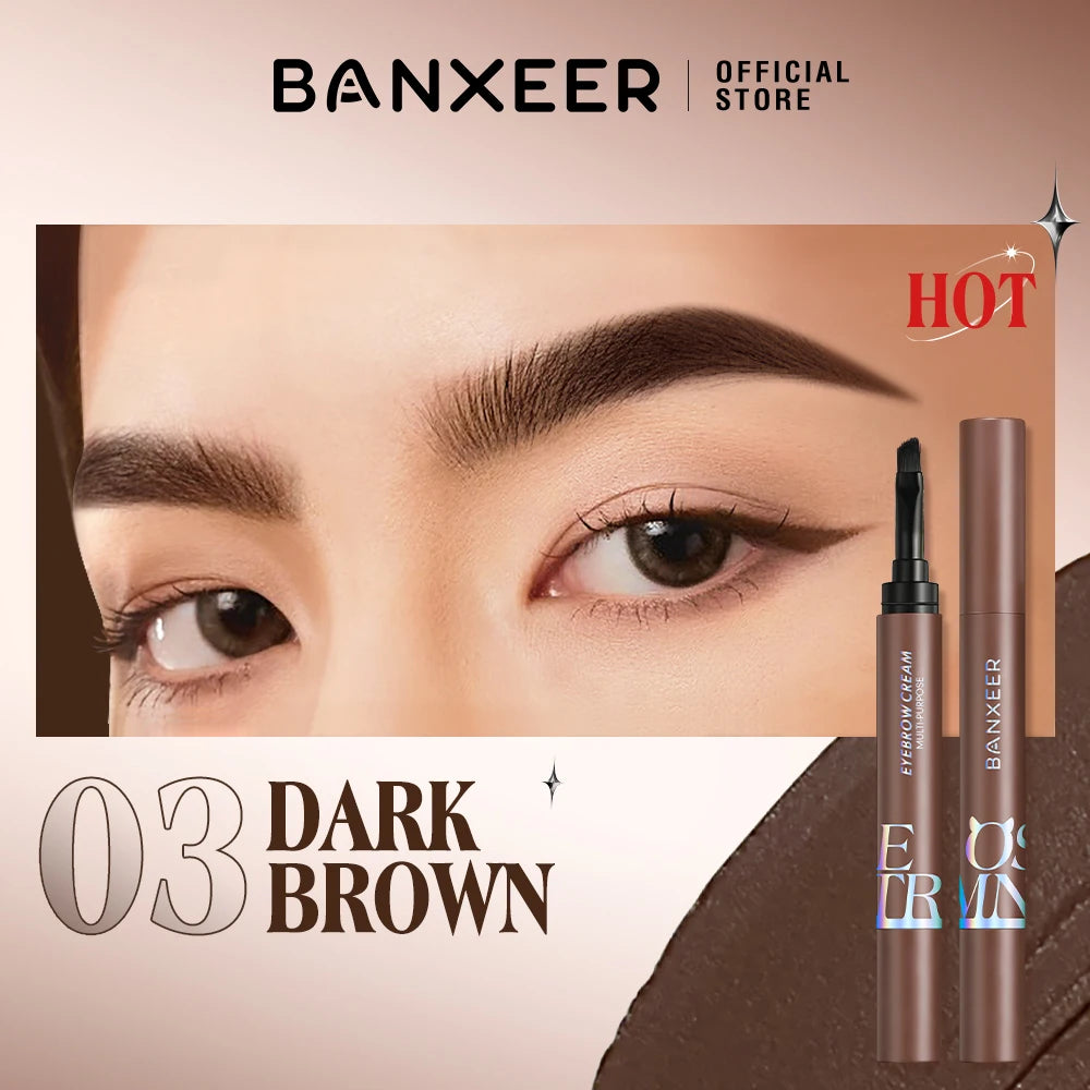Eyebrow Pomade Gel – Waterproof, Long-Lasting, 4 Natural Shades