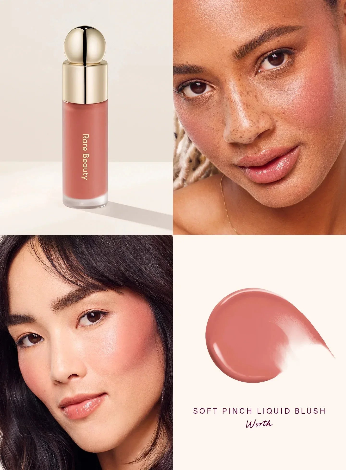 RARE Beauty Liquid Blush – Matte Cream Stick for Face