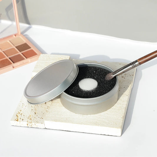 Makeup Brush Cleaner Box – Dual-Use Color Remover & Scrubber