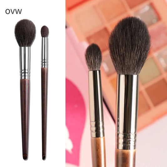 Professional Goat Hair Brush Set – Tapered Blending, Highlight & Blush
