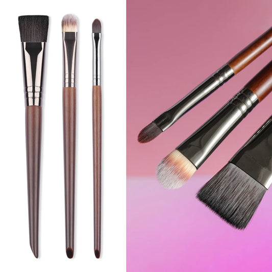 Soft Makeup Brush Set – For Foundation, Powder & Concealer