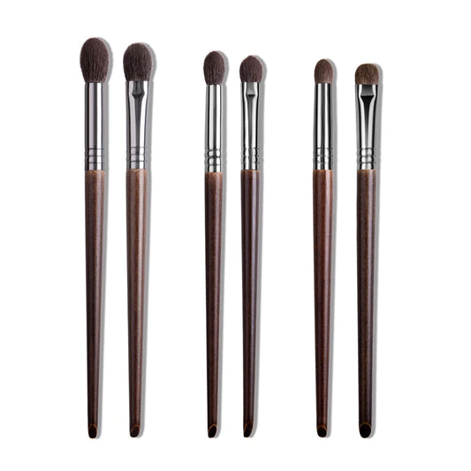 Professional Goat Hair Makeup Brush Set – Tapered, Smudge & Shader Brushes