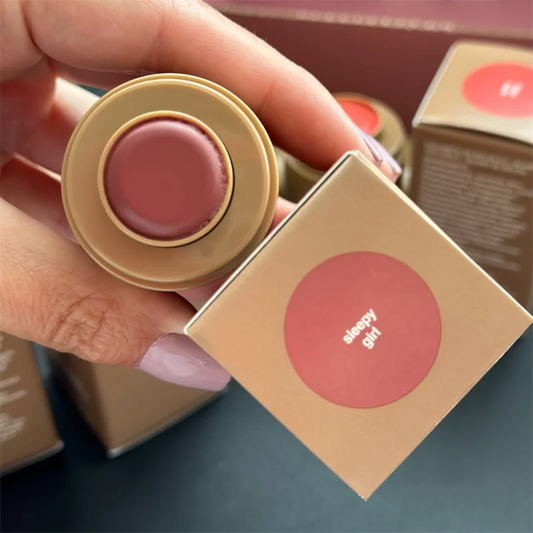 Piggy Sleepy Girl Pocket Blush – Powder Blush & Lip Gloss (Freckle-Inspired Shades)
