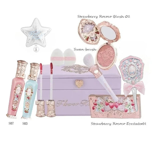 Flower Knows Strawberry Rococo All-In One Gift Set  – Eyeshadow, Blush, Powder & Lip Cream