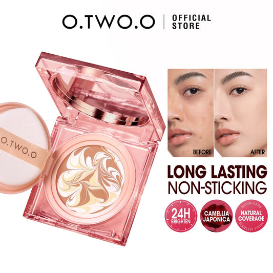 O.TWO.O Triple Cushion Compact – BB & CC Cream, Concealer, Oil-Control, High Coveragecush