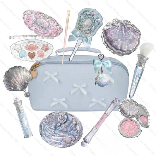 Flower Knows Shell Pearl Makeup Gift Box – Lip Gloss, Primer, Eyeshadow, Blush & Lipstick