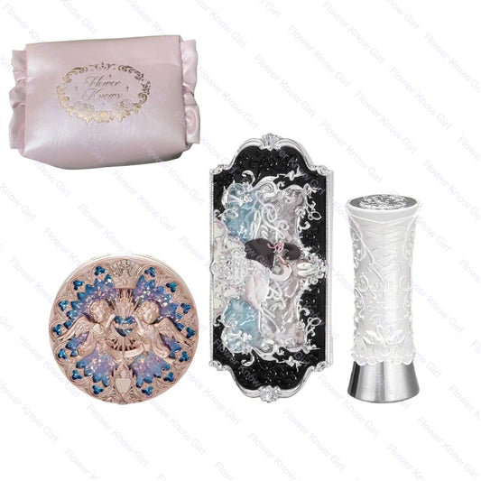 Flower Knows Swan Grace Set – Eyeshadow, Highlighter & Waterproof Matte Lipstick