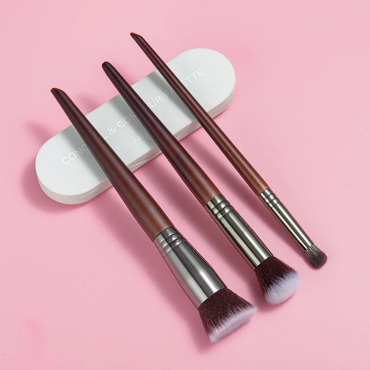Soft Makeup Brush Set – For Foundation, Powder & Concealer