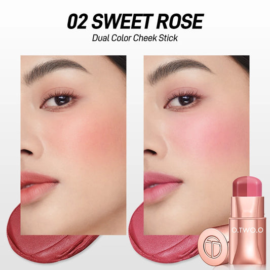 O.TWO.O 3-in-1 Blush Stick – Lip, Cheek & Eye Tint, Creamy & Long-Wear