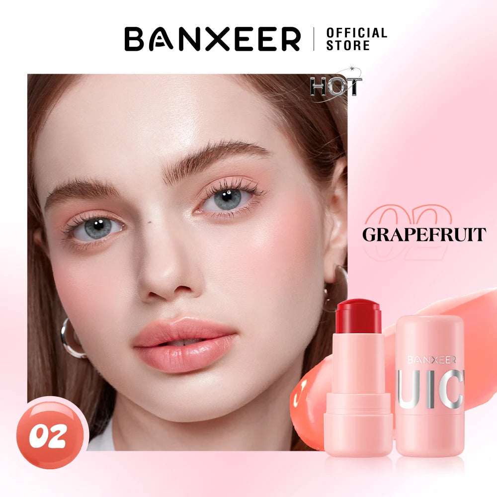 Jelly Blush Stick – 3-in-1 Tint for Eyes, Cheeks & Lips, Moisturizing & Long-Lasting