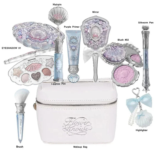 Flower Knows Shell's Jewel All-in-One Makeup Kit – Eye, Lip & Face Essentials