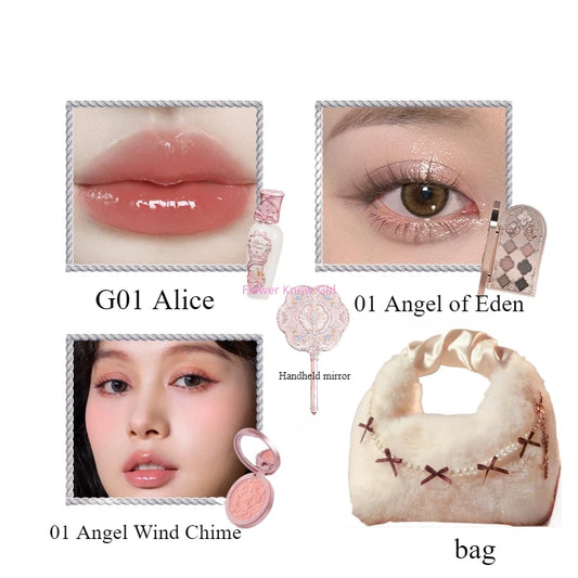 Flower Knows Holiday Gift Box – Makeup Set with Lip Mud, Highlighter, Blush, Bag & Hairpin