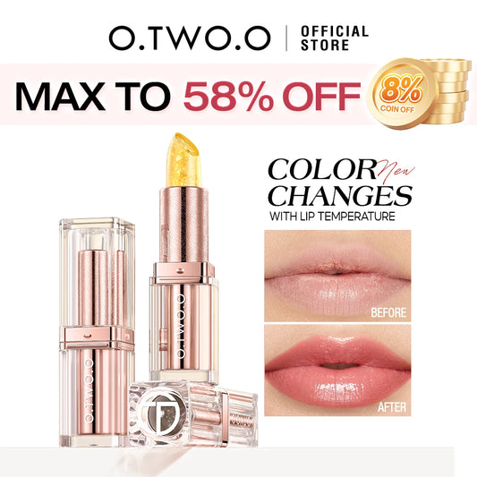 O.TWO.O Color-Changing Lipstick – 3-in-1 Glossy, Moisturizing, Long-Lasting Lip Balm