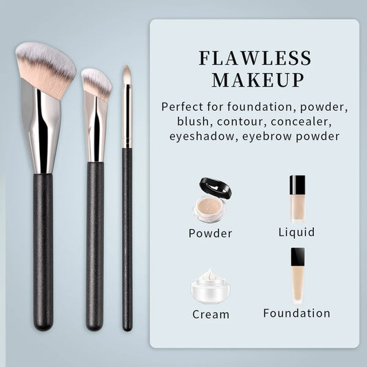 Angled Foundation Brush – Synthetic Hair for Concealer, Powder & Contour