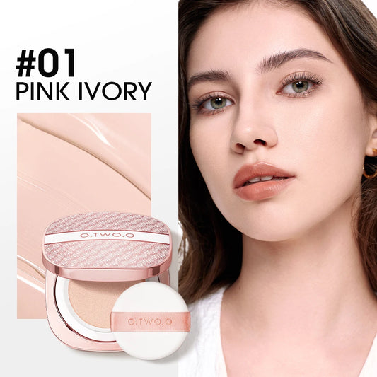 O.TWO.O Air Cushion BB Cream – Matte, Waterproof, Oil-Control with Puff